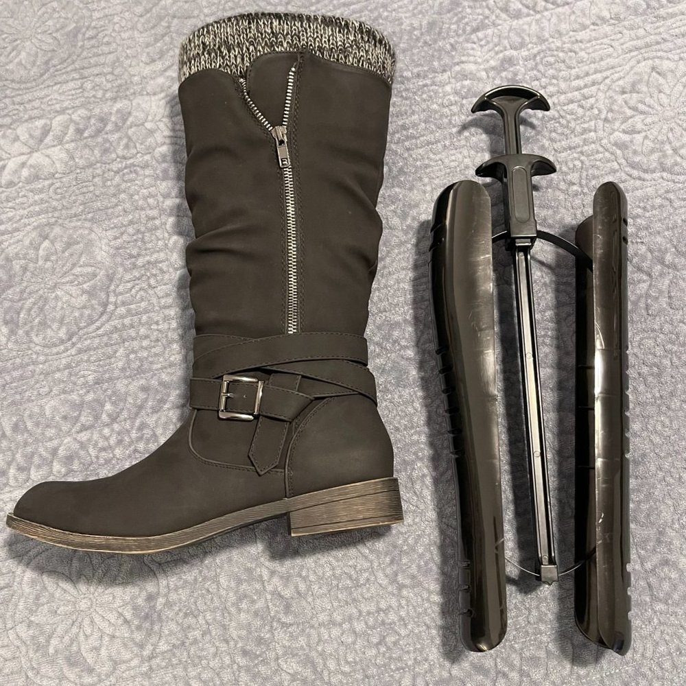 Women's JustFab 1" Heel Tall Boots (8) w FREE Shaper